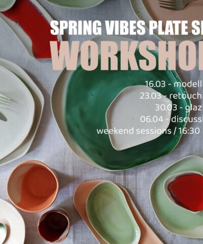 ceramic workshop for plates set