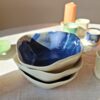 colorful porcelain soup bowls