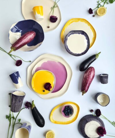 Summer Set - Aubergine and Yellow