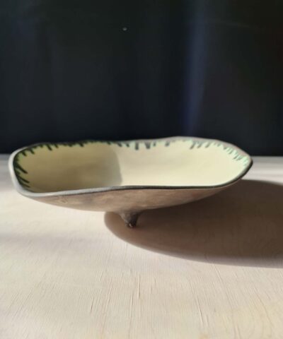 Porcelain Bowl With Bronze Rim