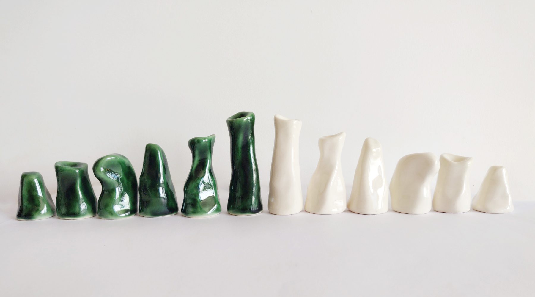 porcelain chess figurines