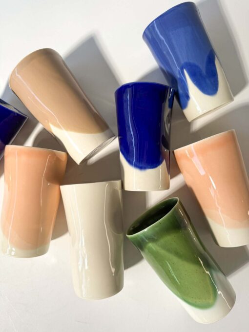 Cups set 2x300ml green and blue - Image 2