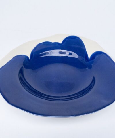 porcelain deep plate in blue