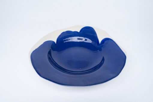 porcelain deep plate in blue