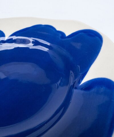 porcelain deep plate blue