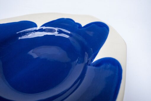 porcelain deep plate blue