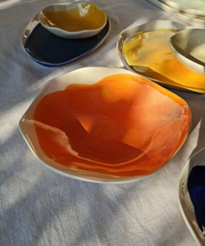 colorful porcelain dinnerware