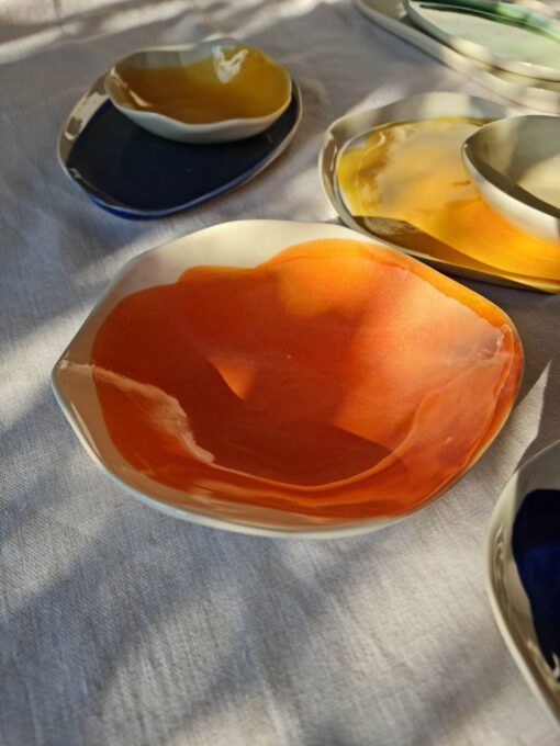 colorful porcelain dinnerware