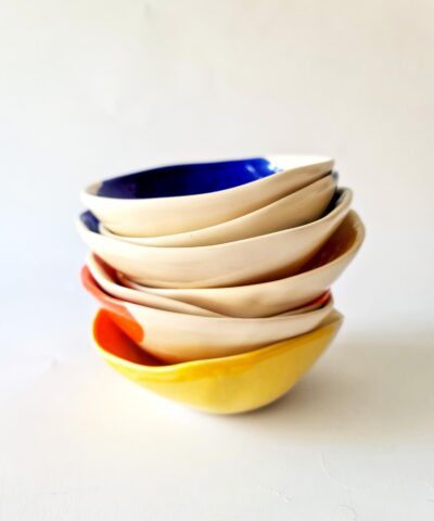 colorful dipping bowls