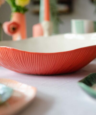 FERRARI RED textured bowl