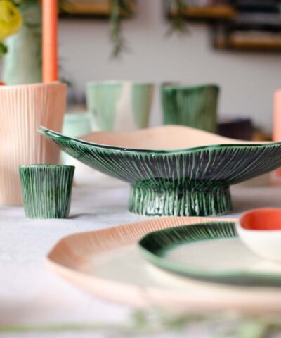 FOREST GREEN textured bowl