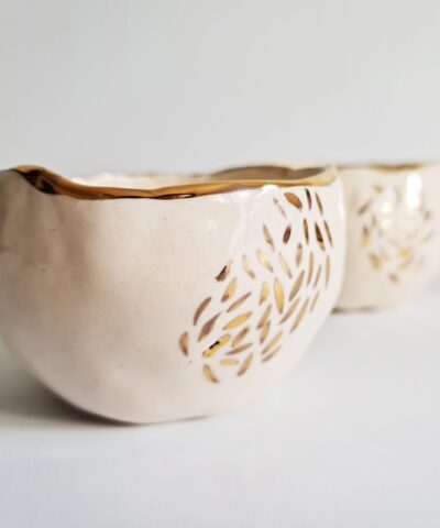 GISELLE Cup Set with Gold Accents