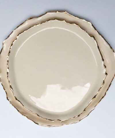 white and gold luxurious dinnerware set