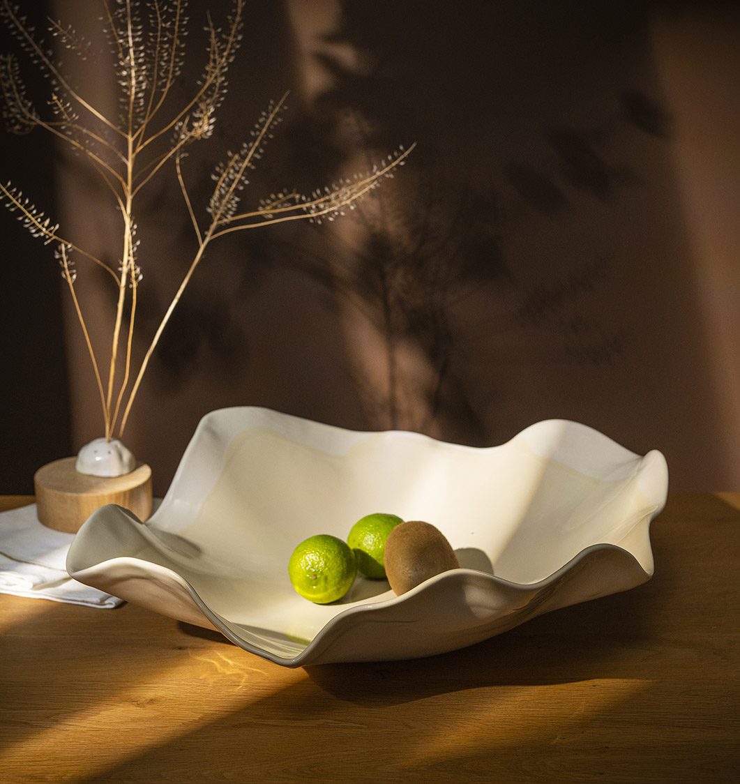 porcelain bowl in ivory color