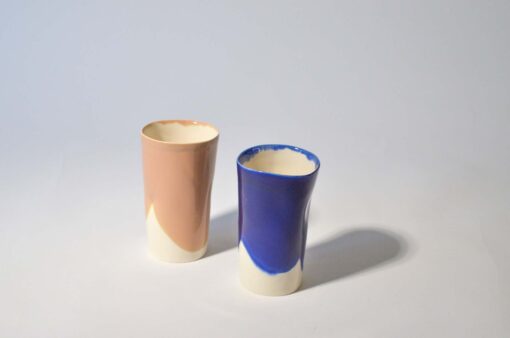 Cups set 2x300ml mocha mousse and blue