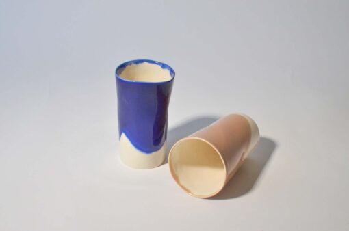 Cups set 2x300ml mocha mousse and blue - Image 2