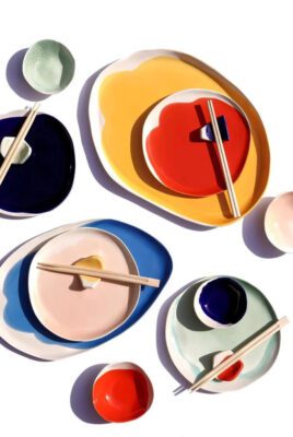 ta-daan colorful porcelain plates featured by Malika Favre