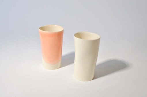 Cups set 2x300ml pink and white - Image 3