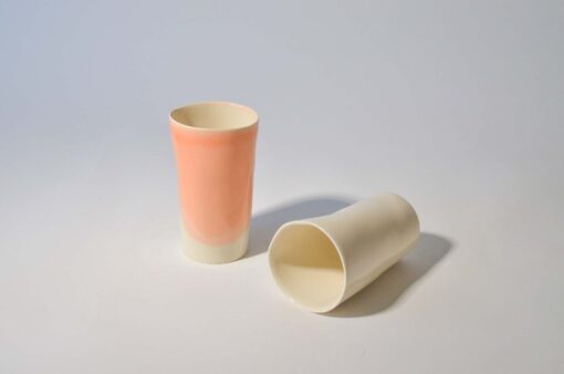 Cups set 2x300ml pink and white - Image 4