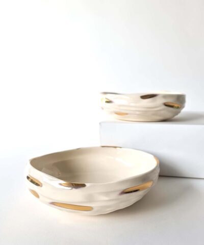 GISELLE bowls set with gold details