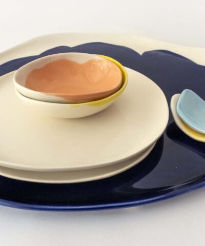 sushi serving set, handmade, organic forms