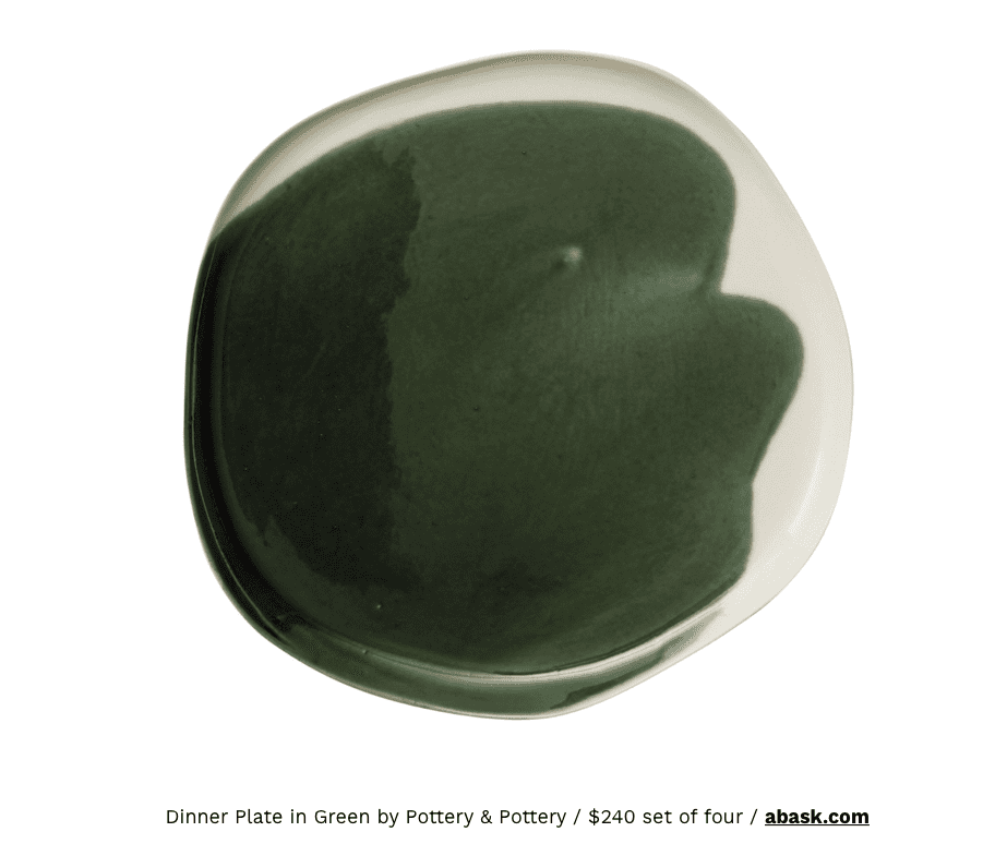 abask green dinner plate